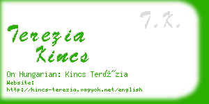 terezia kincs business card